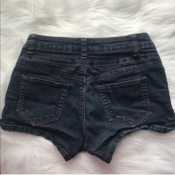 Blue Spice High Waisted Denim Shorts - Picture 3 of 3